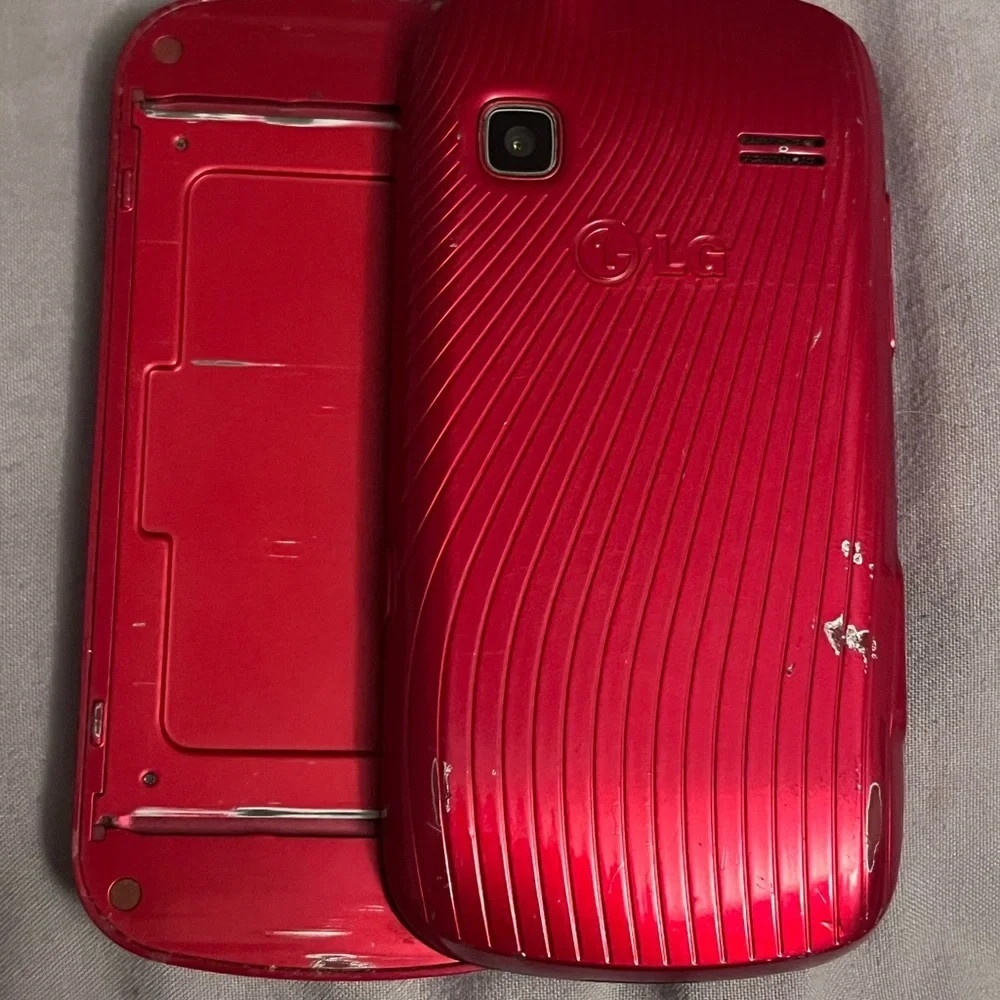 LG Red and Black Slide-Out Phone